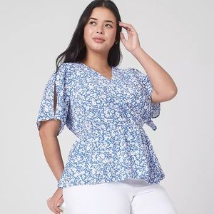 Lane Bryant. Blue floral top. NWT. Size 30/32